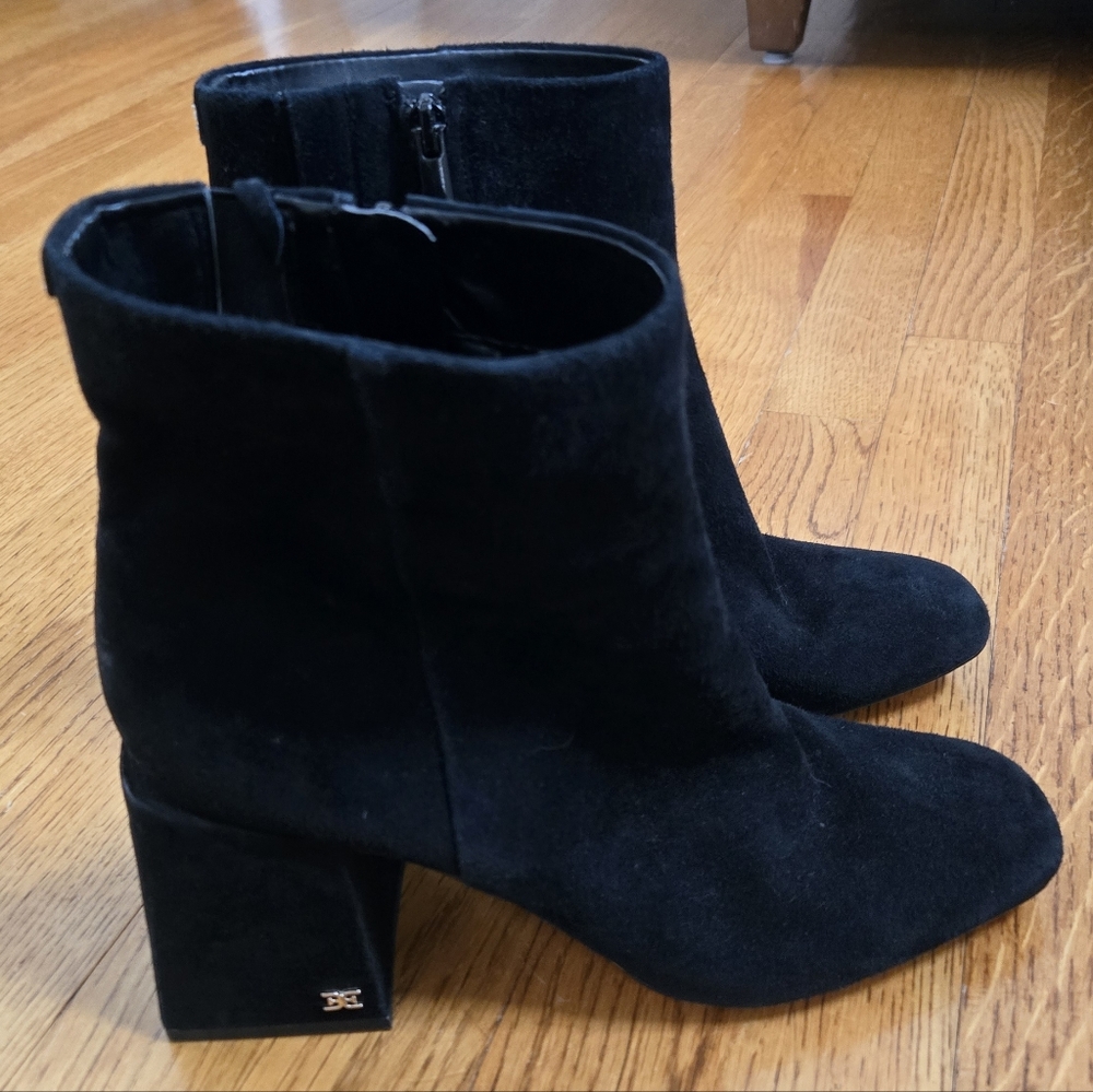 Sam Edelman Black Suede Booties Size 8.5 Well Loved